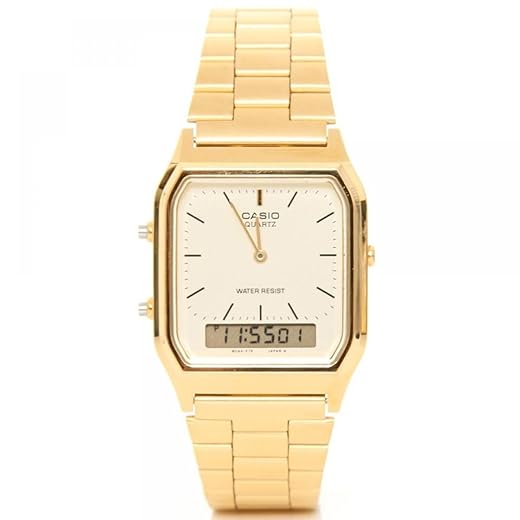 Relógio Feminino Anadigi Casio Vintage AQ-230GA-9DMQ - Dourado