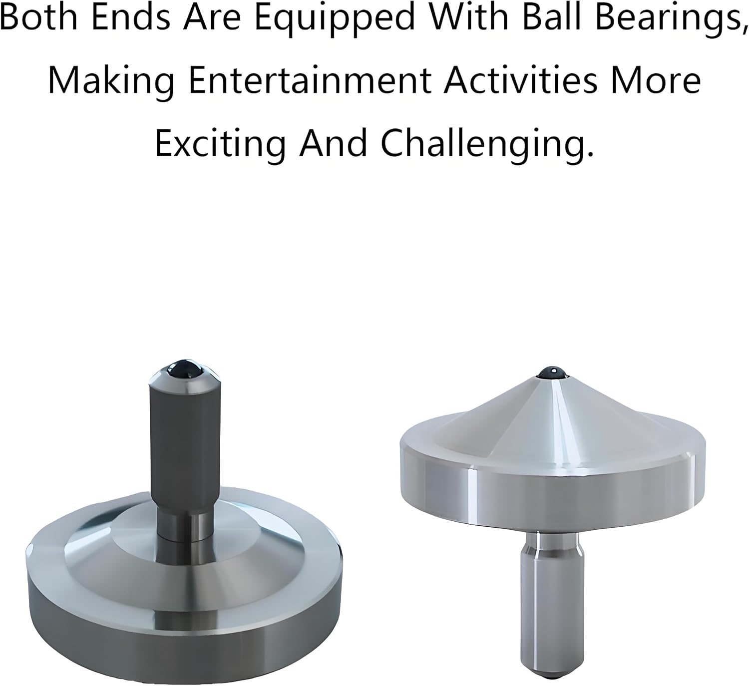 Stainless Steel Spinning Gyro, 5-11 Minutes, Dual Ball Bearings,Long-Lasting Spin for Adults to Relieve Stress, CNC Machined, Great Time Killer,Stress-Relief Toy. (Double Head Rotation)