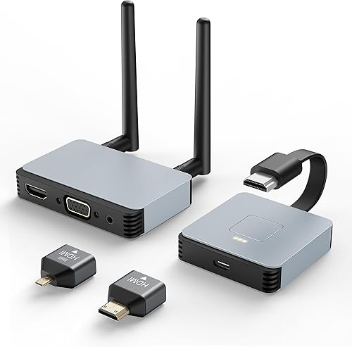 Miniatura 7 de Transmisor y receptor HDMI inalámbrico 4K, adaptador HDMI inalámbrico Plug & Play 2.4/5GHz Transmisión de video/audio desde computadora portátil, PC