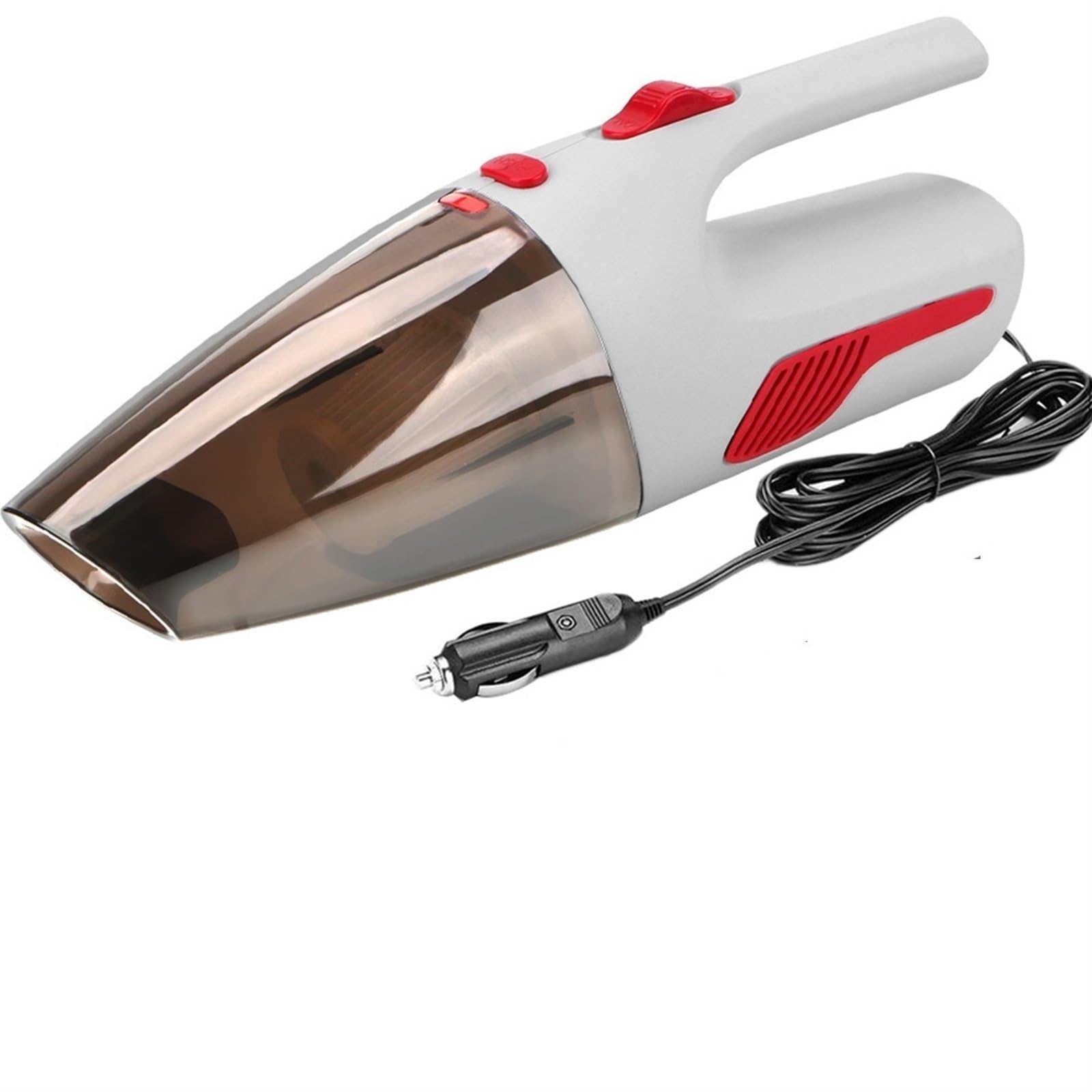 Aspirateur sans fil à main pour voiture 12V 120W blanc avec prise allume-cigare puissant