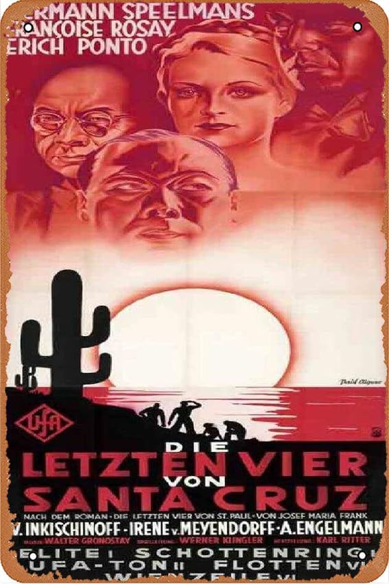 Die letzten vier von Santa Cruz Movie Poster Home Wall Art Decoration Retro Metal Tin Sign 8x12 inch