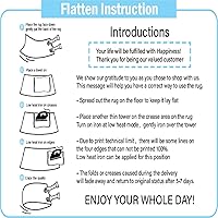 Vista 6 de Erosebridal Alfombra de baño arcoíris de 20 x 32 pulgadas, alfombra de baño de arcoíris pastel, alfombra de área de vellón arcoíris con estrellas