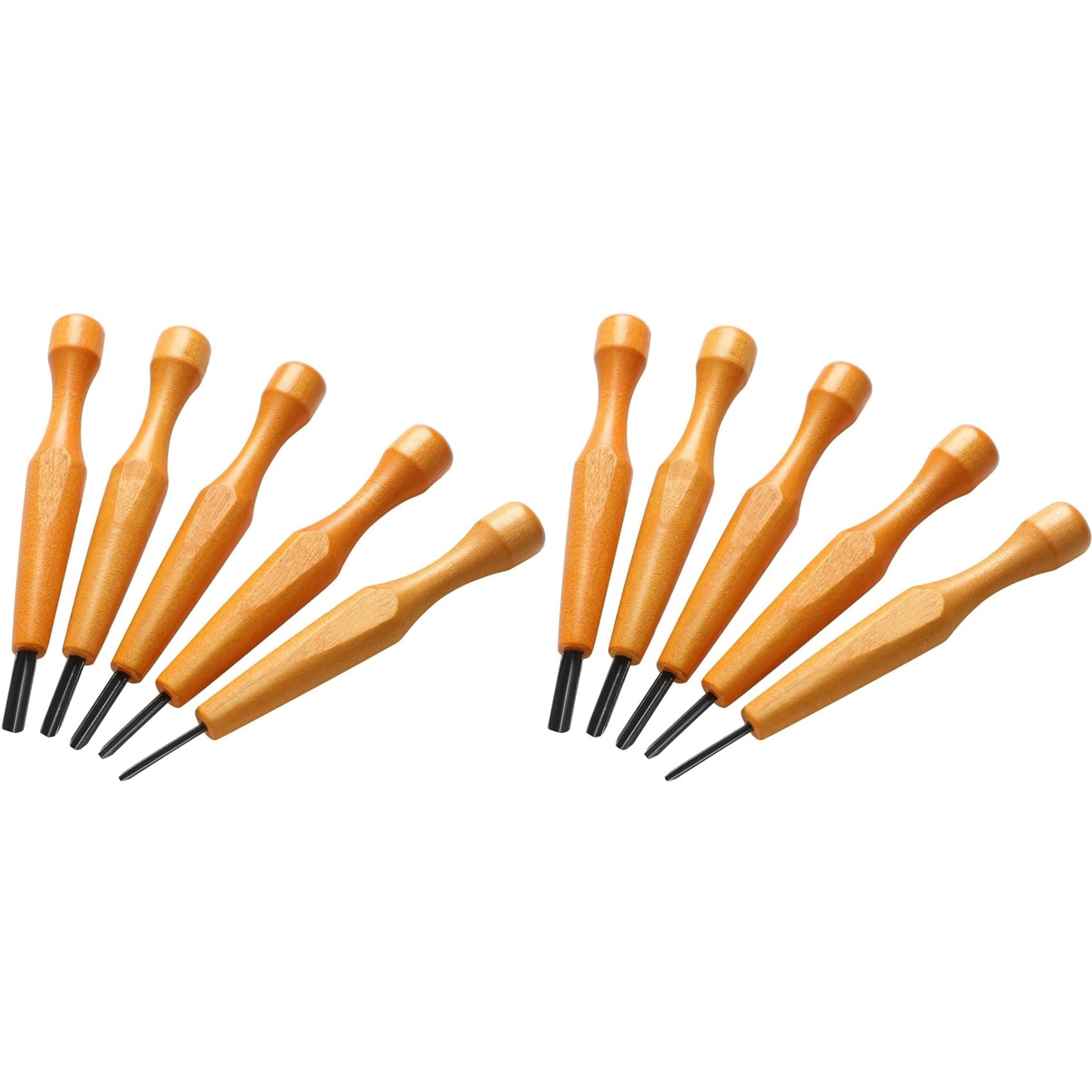 Ctrlzs 10 Pcs Carving Tools Set - Triangular Linoleum & Wood Carving Knifes Chisel V Shaped Tools For Linocut Printmaking