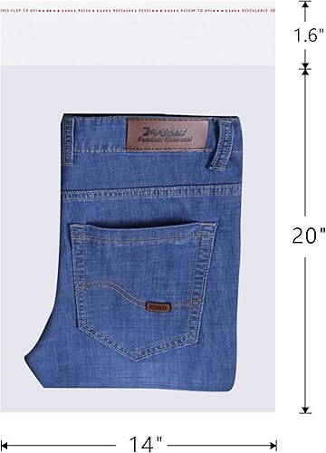 Miniatura 2 de Bolsas de polietileno transparente de 14 x 20 pulgadas, 100 bolsas de celofán de plástico autoadhesivas de 1 mil para ropa, camisetas, regalos