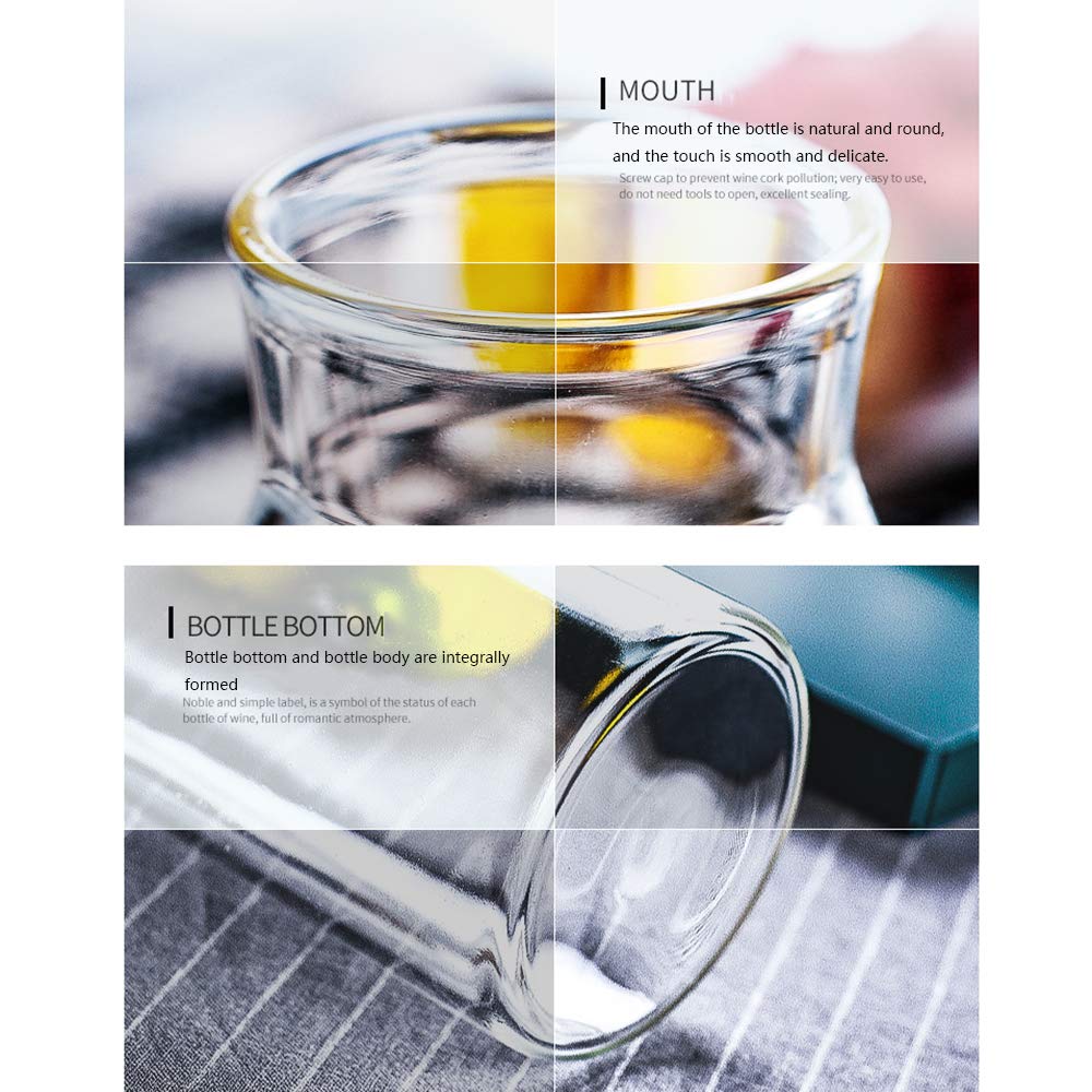 Carafe D'Eau En Verre BUCOMTU 1L - Verre Borosilicaté Résistant à La Chaleur - Goulot Large - Pour Eau, Jus, Café
