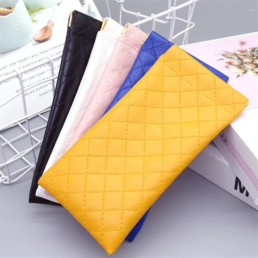 2/4/6 bolsas de piel sintética para gafas de sol, bolsa de almacenamiento de lápices labiales suaves portátiles de alta calidad impermeable (blanco, 6 piezas), blanco, Talla única