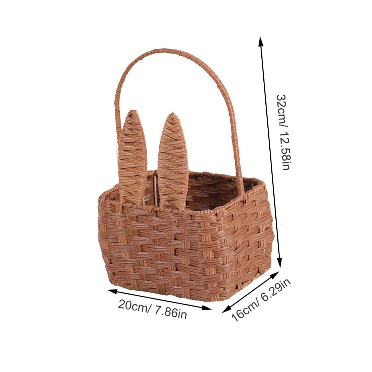 SUPVOX Cestino da Picnic Portatile in Materiale Intrecciato Resistente Manico Ergonomico, Contenitore Portaoggetti e Organizer per Alimenti, per Gite All’aperto e Uso Domestico
