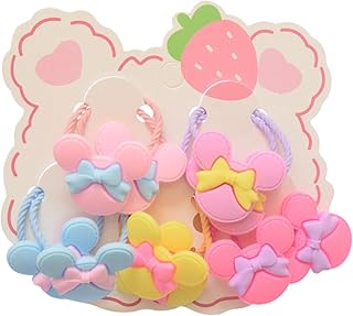 Daphane Hair Scrunchies With Cat Designs For Girls Set - Milticolor