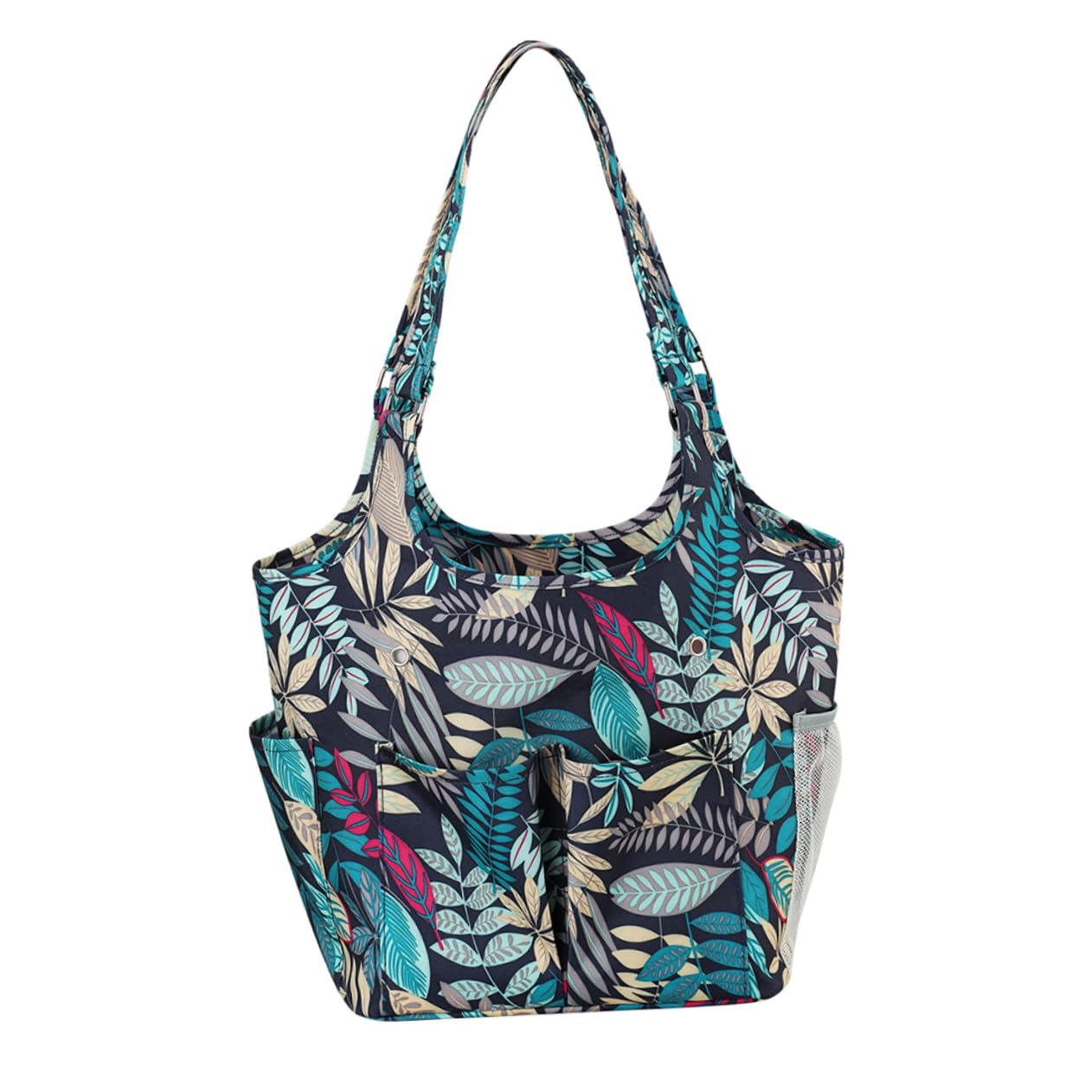GALPADA Bolsa De Almacenamiento Para Tejer 600d Oxford Resistente Azul Múltiples Bolsillos Portátil Para Costura y Ganchillo Para Manualidades y Labores Creativas