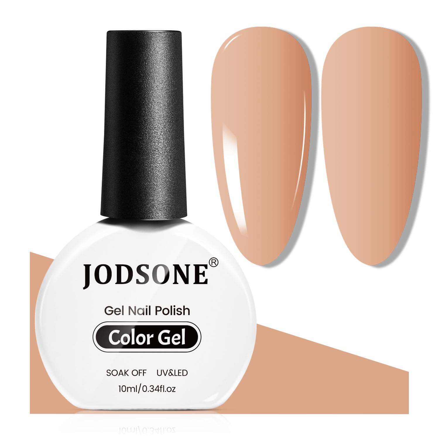 JODSONE Pale Brown Gel Nail Polish 10ml Gel Polish Pale Brown Nail Color Professional Finish Long-Lasting Chip-Resistant Easy Application Need U V