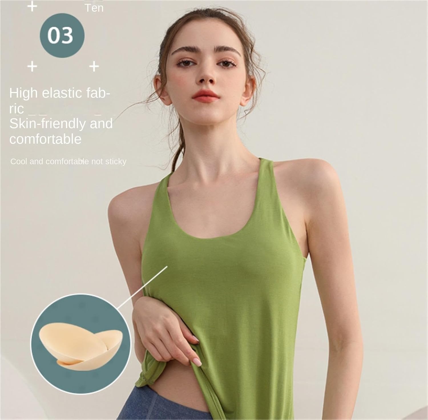 Sports Bras For Women Women's Sports Tops Fitness Yoga Wear Activewear Built-in Bra Padded Vest Yoga Bra