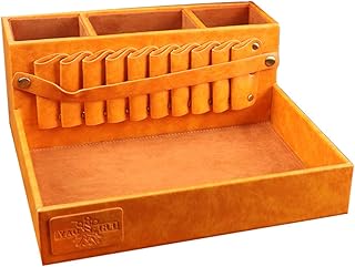 Suporte de ferramentas de barbeiro Tesouras profissionais para corte de cabelo Tesoura removível caixa de ferramentas para aparadores de cabelo Suporte para ferramentas de barbeiro,Caixa de ferramentas para cabeleireiro,Caixa de ferramentas para cabeleireiro,Organizador de aparador de cabelo,Organizador de tesouras Orange