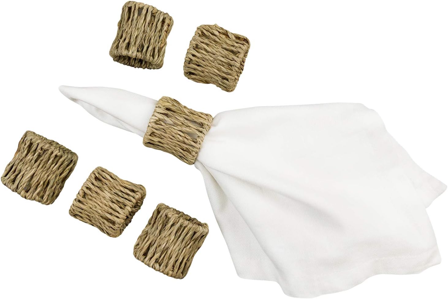 Cork & Leaf Handmade Natural Napkin Rings Set of 4 for Kitchen, Table Linens, Dinner, Party Decorations - 2 Inch (Set of 12)
