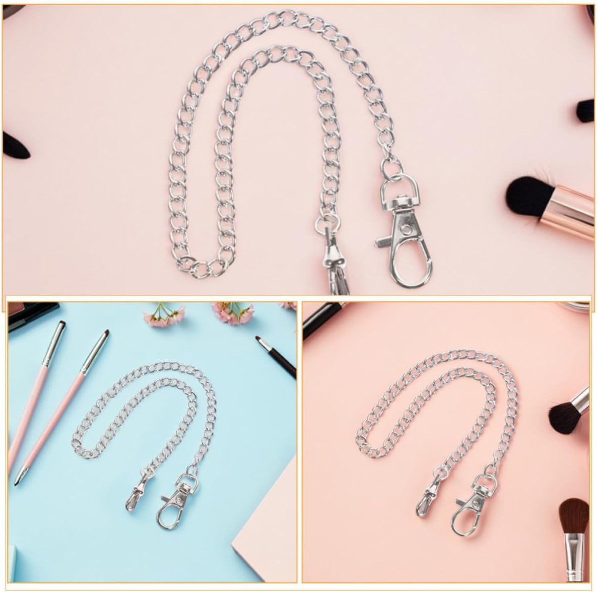 Metal Accessory Pocket Watch Chain with Lobster Clasp 2pcs for Men