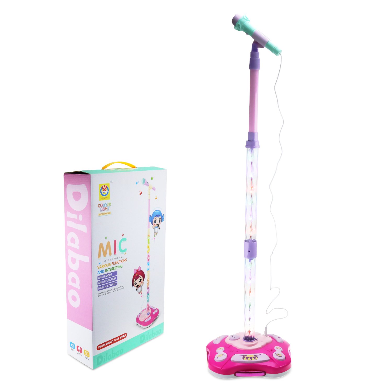 Shayson Kids Karaoke Machine Child Princess Adjustable Portable Stand Up Speaker Kit With Microphone for Children Girl