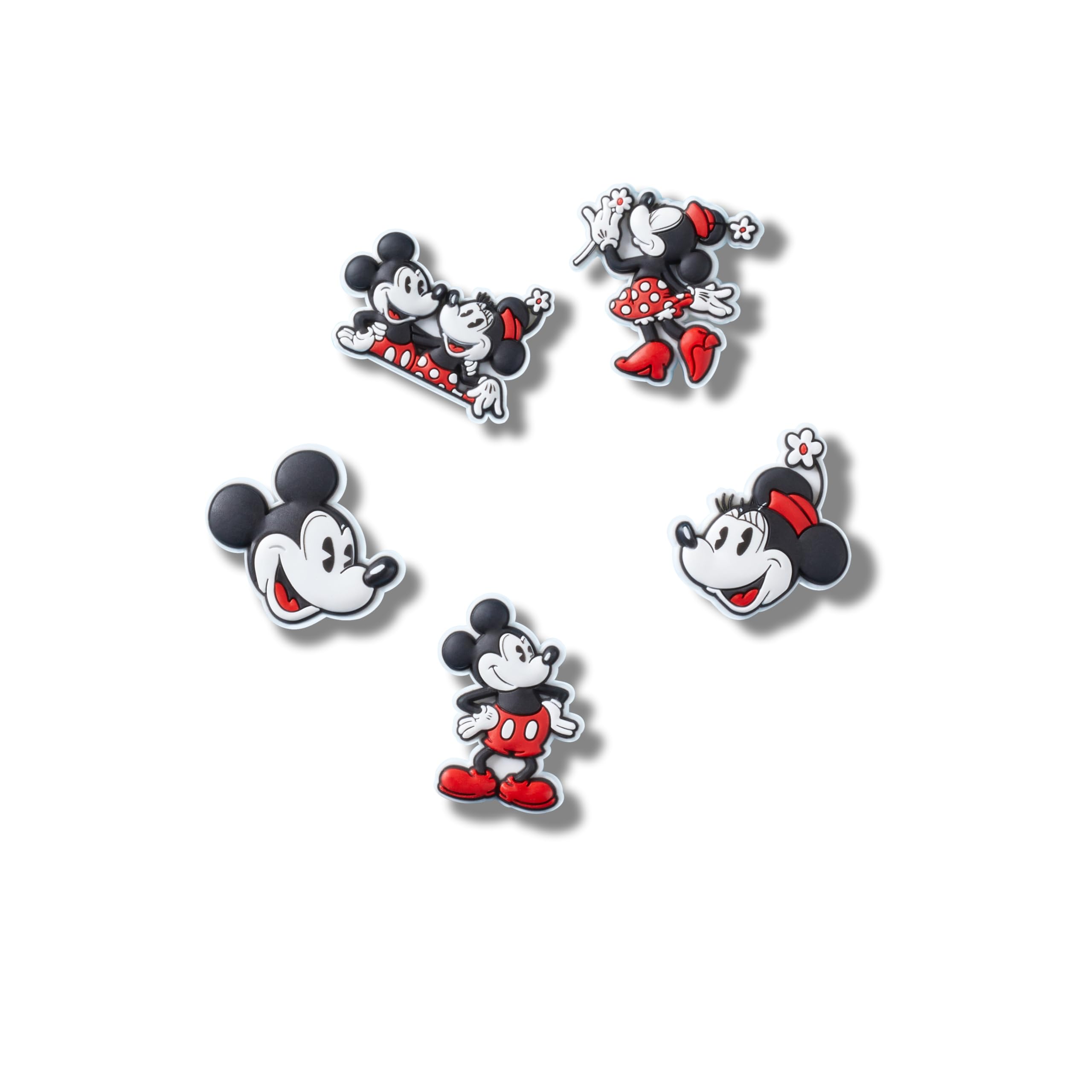 Crocs Jibbitz Charms, Mickey and Minnie PVC 5 Pack