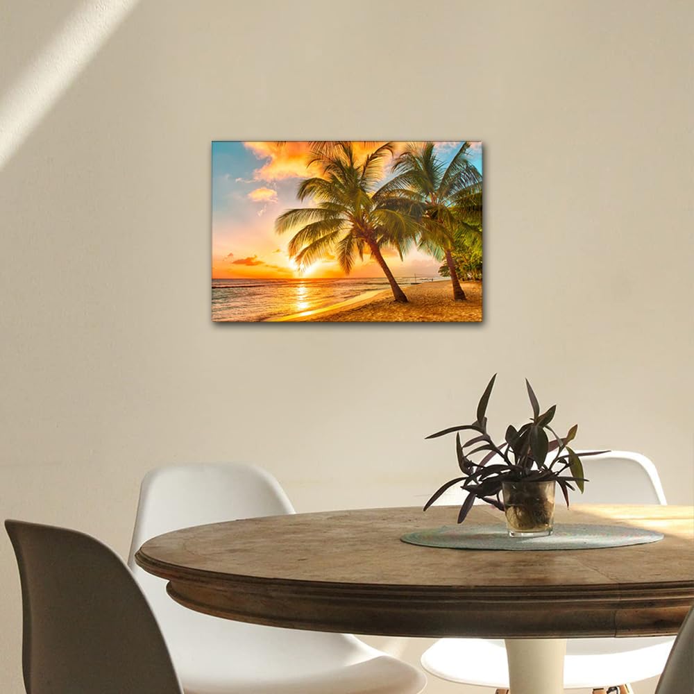 Natural Scenery Wall Art for Living Room Home Modern Decor Canvas Tropical Ocean Pictures Poster House Decorations Artwork Paintings Framed Prints Stretched Ready to Hang - Image 4