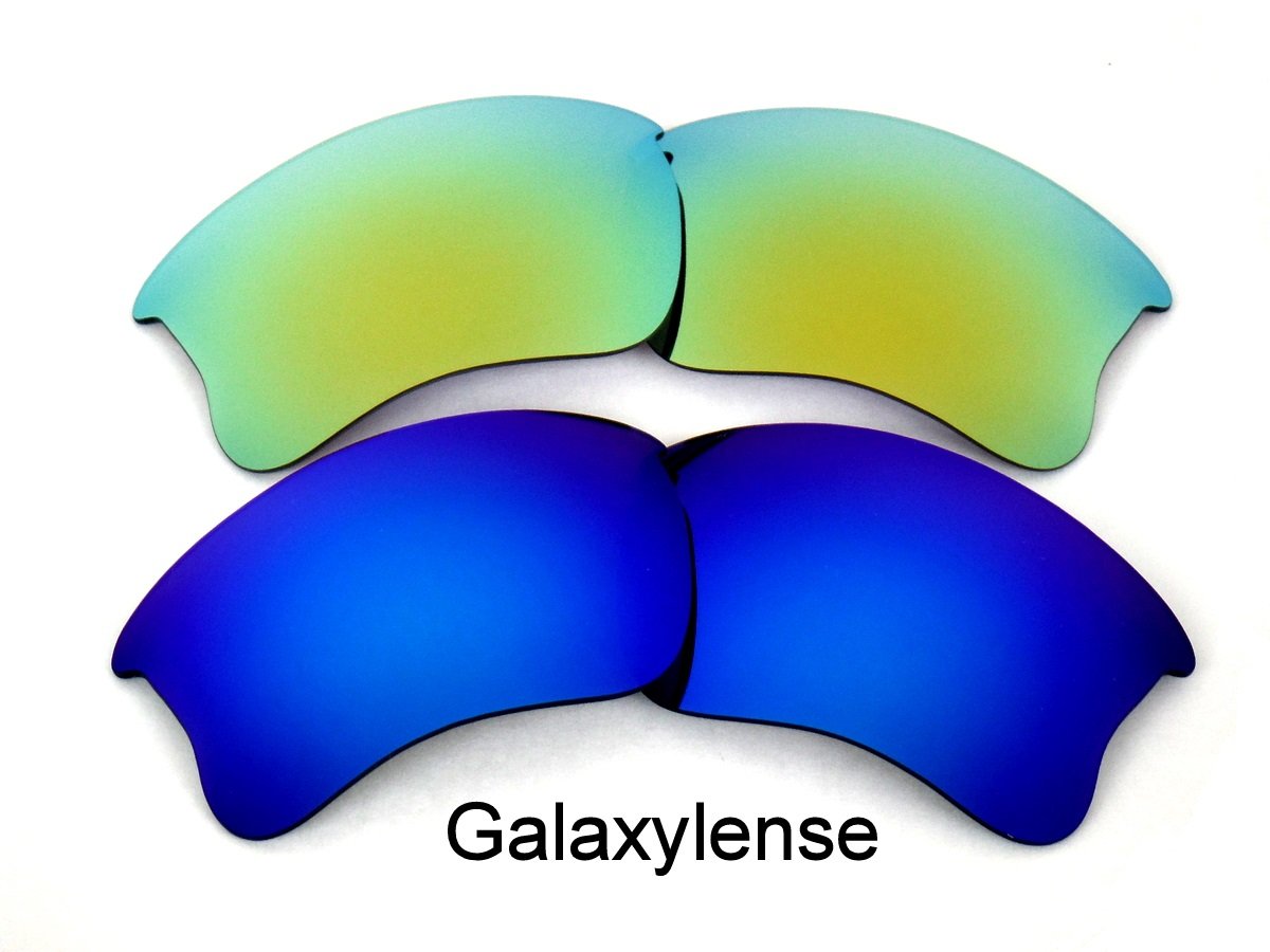 Galaxy Replacement Lenses For Oakley Flak Jacket XLJ Polarized Blue&Gold 2Pair