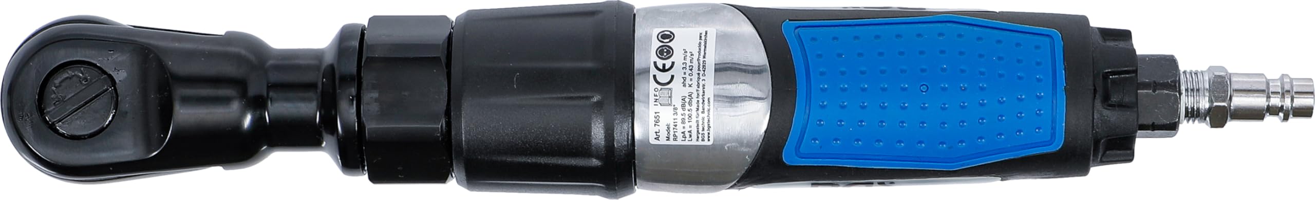 BGS 7651 | Cacciavite a cricchetto ad aria compressa | 10 mm (3/8") | 67,5 Nm