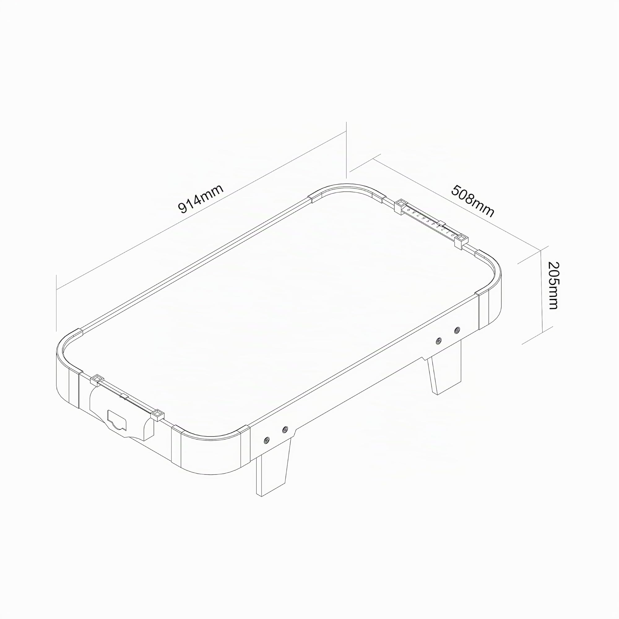Cougar Mini Table De Air Hockey, 3Ft, Chêne/Grise | Table D' Air Hockey avec Accessoires (Palets Et Poussoirs) | pour Tous Les âges - Moteur Électrique 12 V | Dimensions : 92 X 51,5 X 25 Cm