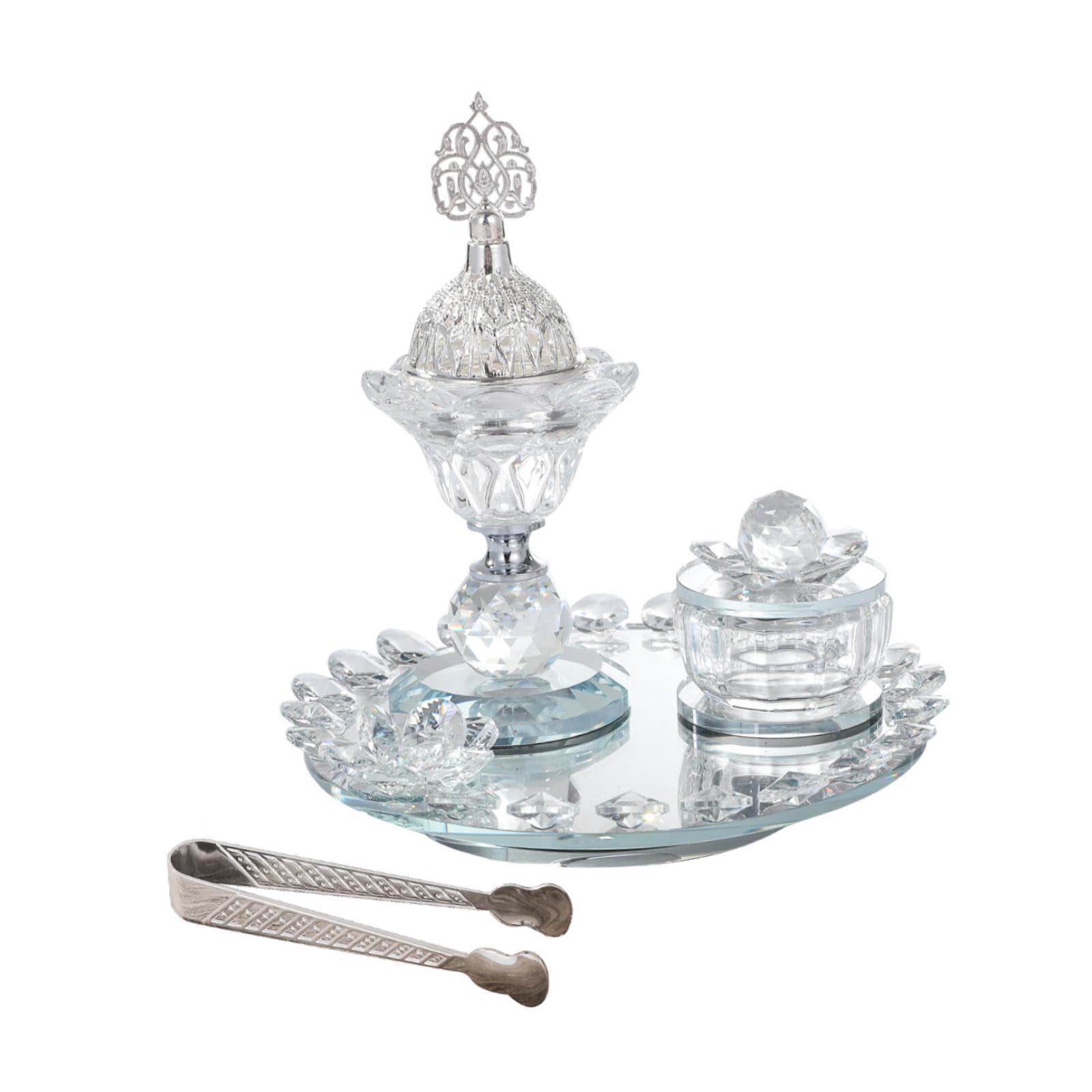 KESOTO Räuchergefäß Set Aus Glas mit Zange, Tischdekoration für Zuhause, Schlafzimmer, Büro