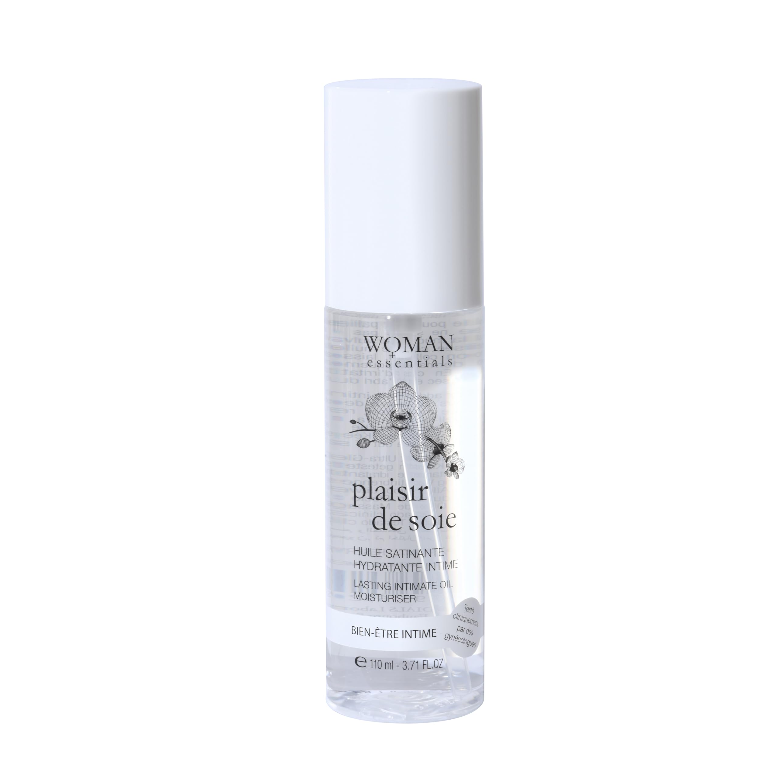 PLAISIR DE SOIE – 2-in-1 Gleitöl & Massageöl für Frauen (110 ml) – Feuchtigkeitsspendend, nicht fettend, dermatologisch getestet – Intimpflege Öl, vegan & parfümfrei