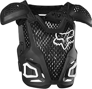 Fox Racing R3 Motocross Chest Guard - Ventilated Dirt Bike Protector, Low-Profile Fit, Black L/XL