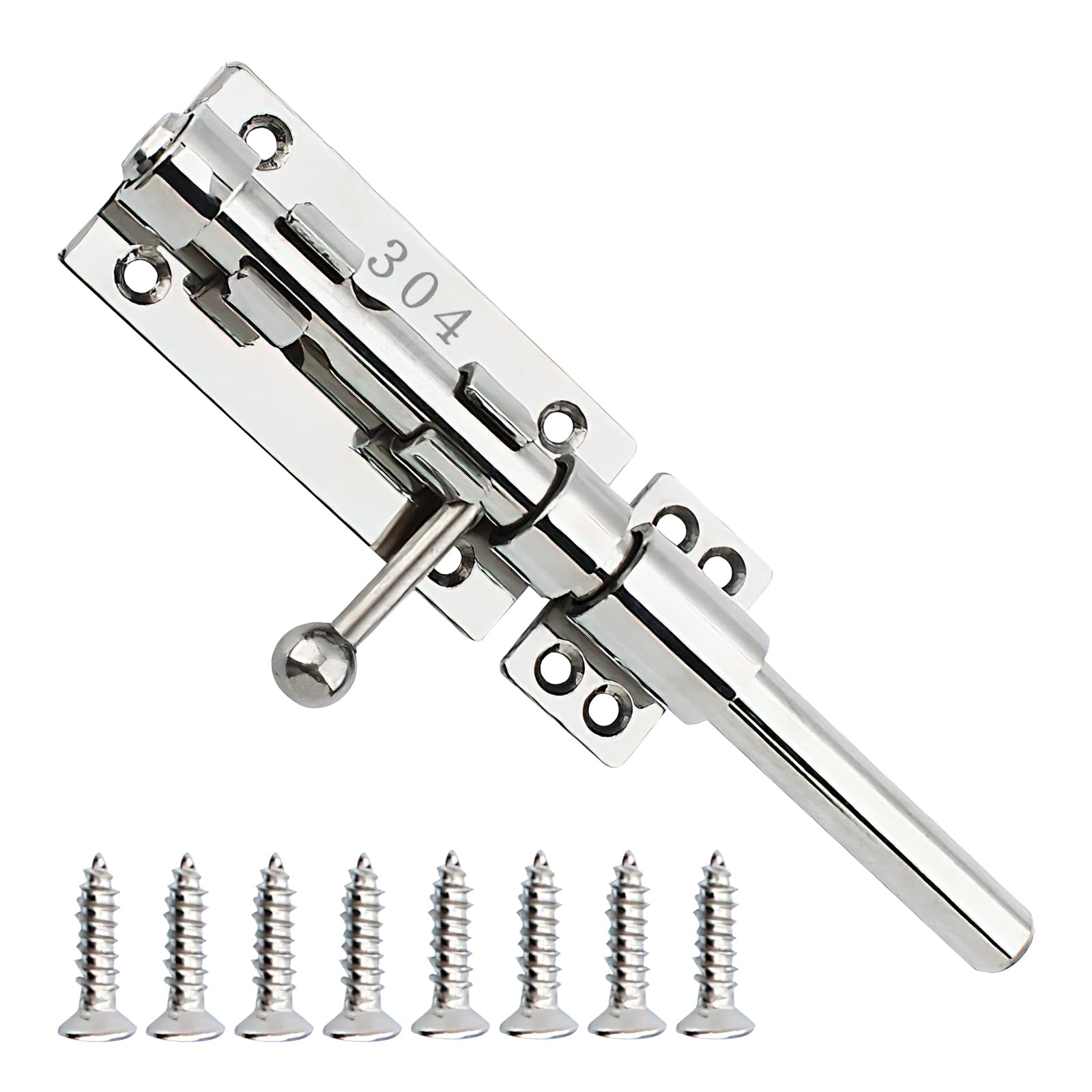 Yardenfun Verrou De Porte En Acier Inoxydable 304 Robuste, Verrouillage De Porte Au Pied, Loquet De Plancher Pour Portail Extérieur, Verrouillage De Sécurité Solide, Usage Extérieur Jardin