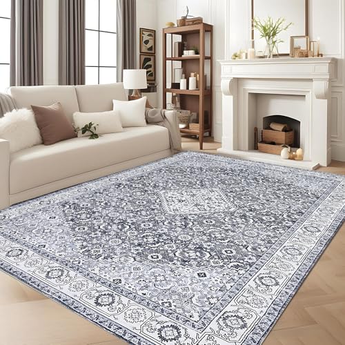Garvee Washable 5x7 Area Rugs for Living Room - Rug Bedroom Rug-Carpet, Neutral Moody Vintage, Traditional Dining Room Rugs, Office Soft Comfortable,