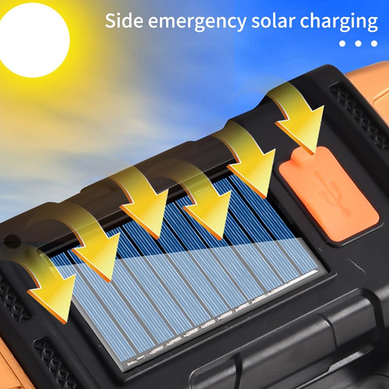 Image of Care 4 Multifunctional Solar Waterproof LED COB Flashlight | Portable & USB Charging Twin Bulb Torch for Emergency Outdoor Camping Hiking