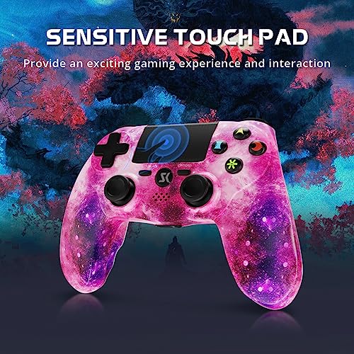 Image of 2 Pack Wireless Controller for PS4, Controller for Sony PlayStation 4, Double Shock 6-Axis Motion Sensor, Sensitive Touch Pad, Built-in Speaker & 3.5mm Headset Jack, Compatible with PS4 /Pro /Slim
