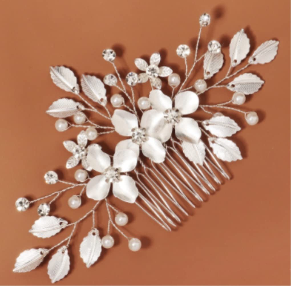 Ślubne Spinki do Włosów, Boczny grzebień do włosów Crystal Diamond Decor Plastikowy grzebień boczny do włosów z grzebieniem 7 zębów Grzebień do włosów Biżuteria ślubna
