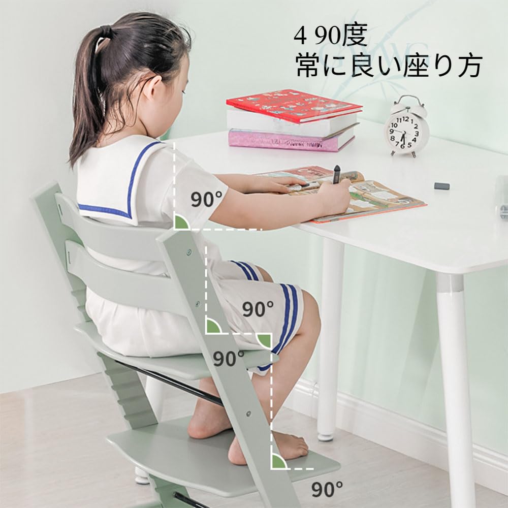 Amazon | GWWGベビーチェアハイ 本体 ダイニングテーブル オーク