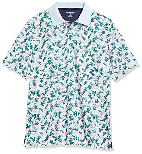 Amazon Essentials Men's Regular-Fit Quick-Dry Golf Polo Shirt (Available In Big & Tall), Flamingo, Large #TOP5