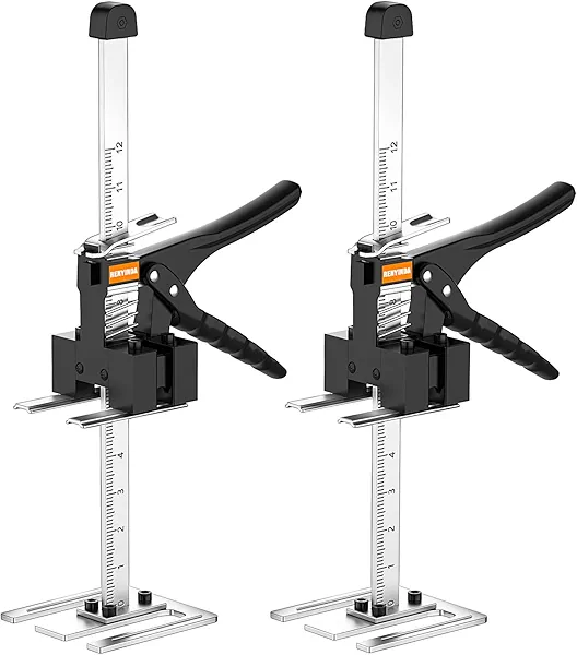 RENYINDA Labor-Saving Arm Jack Multifunctional Construction Jacks, Furniture Jacks， for Installing Windows and Doors, Lifting Furniture, Woodworking Tools, Wall Tile Positioning (Black, 15.7inches)