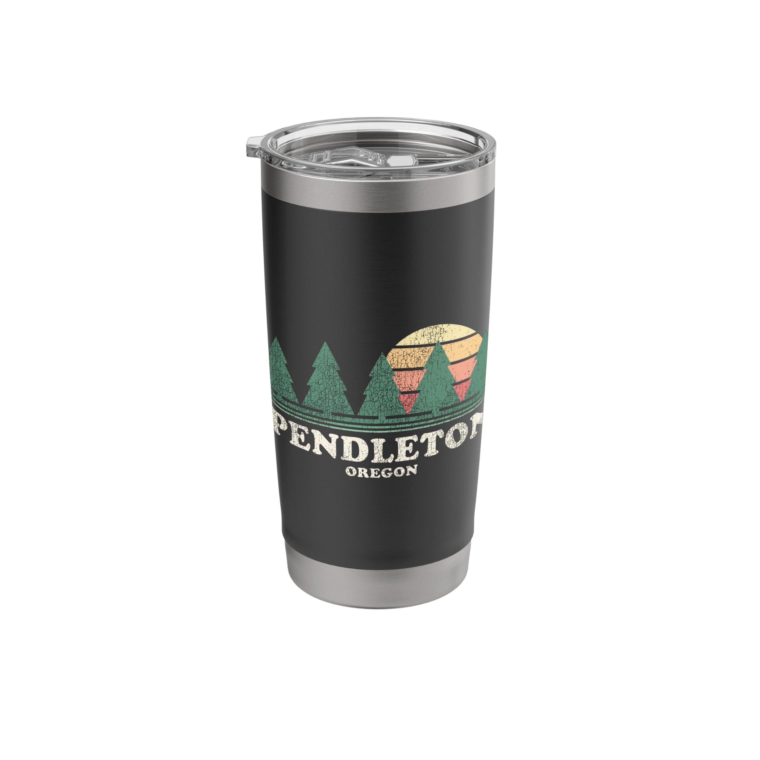 Pendleton OR Vintage Throwback Tee Retro 70s Design Stainless Steel Insulated Tumbler