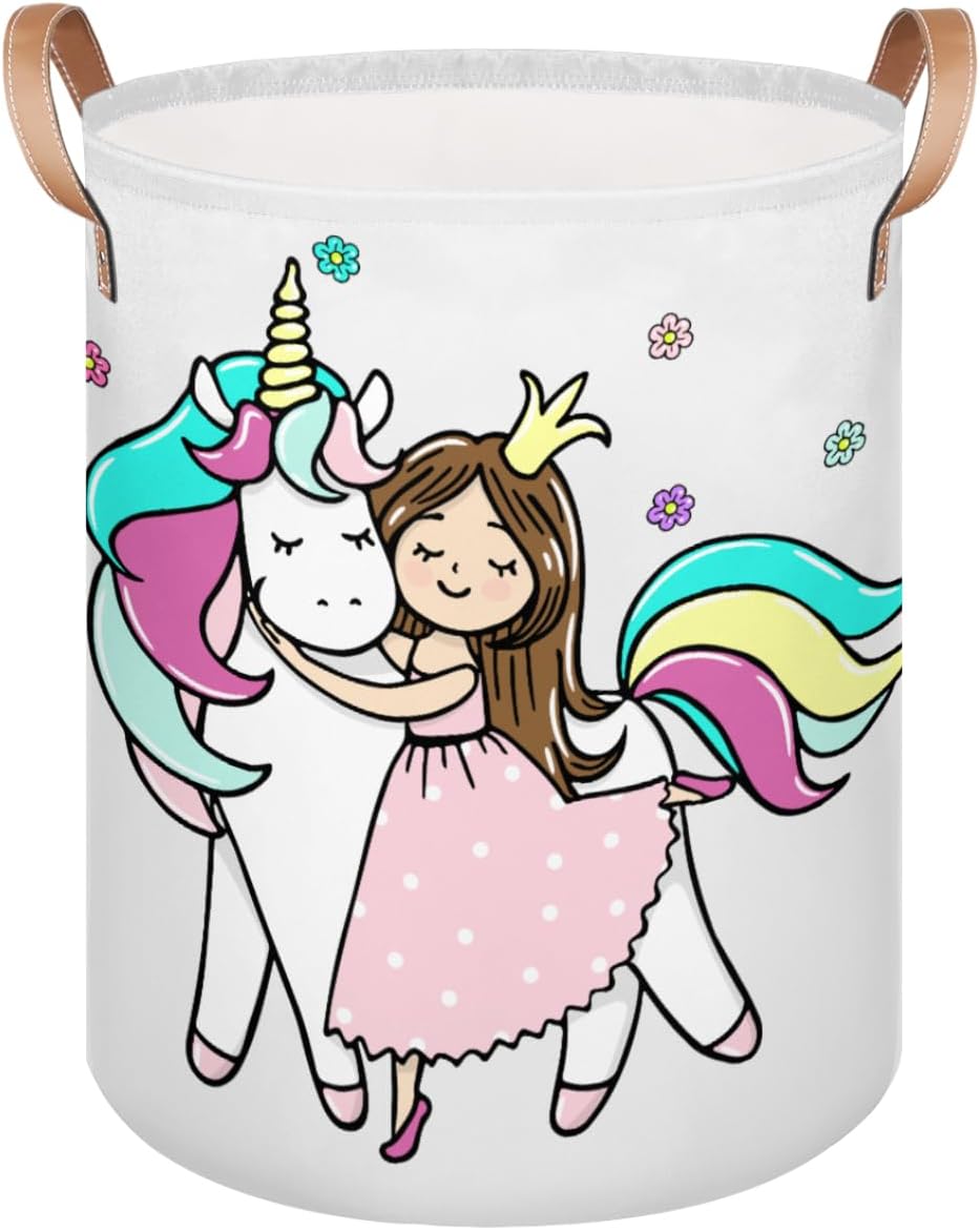 Cartoon Unicorn Princess Laundry Basket Decor Laundry Basket Storage
