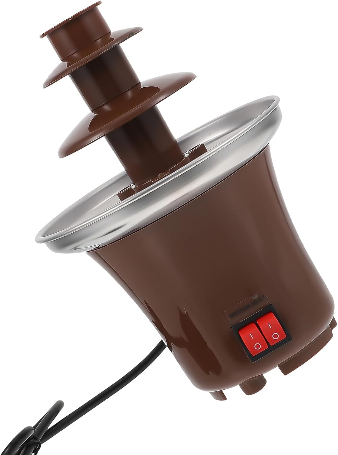 BESPORTBLE Professional Chocolate Fountain Machine with Heated Bowl and Unique Bowl Design for Party Fondue Easy Cleanup Acv Brown Chocolate Melting Waterfall for Weddings and Events