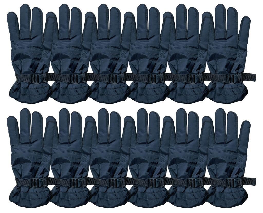 Yacht &amp; Smith Winter Ski Gloves Fleece Lined Adjustable Strap Water Resistant Men Woman Kids
