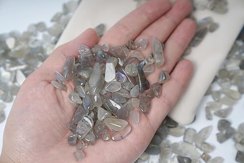 Miniatura 10 de ZenQ Chips de piedra triturada de fluorita de 1 libra, piezas de cuarzo de cristal natural triturado