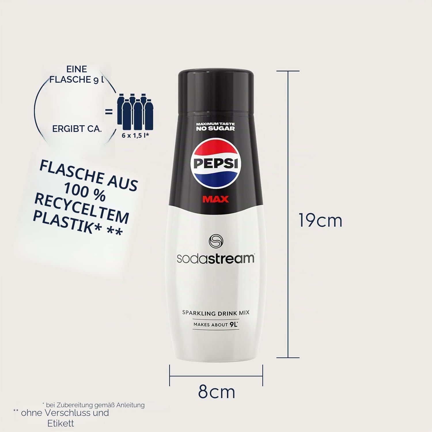 SodaStream - Terra Sparkling Water Maker Starterpaket, Quick Connect CO2-System, inklusive 60L Gasflasche, 1 x 440ml Pepsi Max, BPA-freie 1L Flasche, umweltfreundlich & reduziert Plastikmüll, schwarz