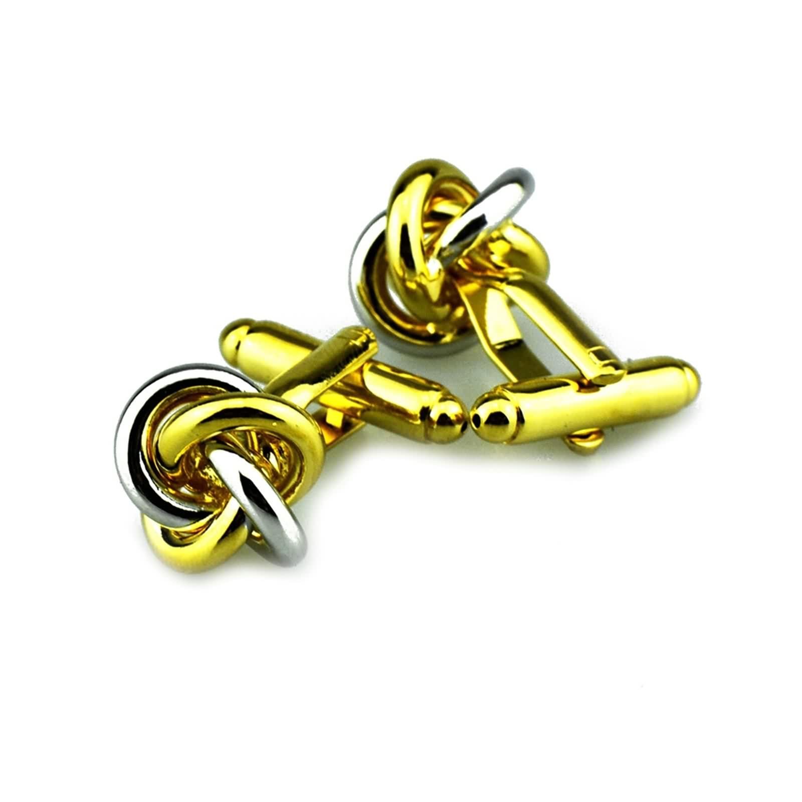 Gemelos dorados para hombre y traje de esmoquin con rosa plateada 6