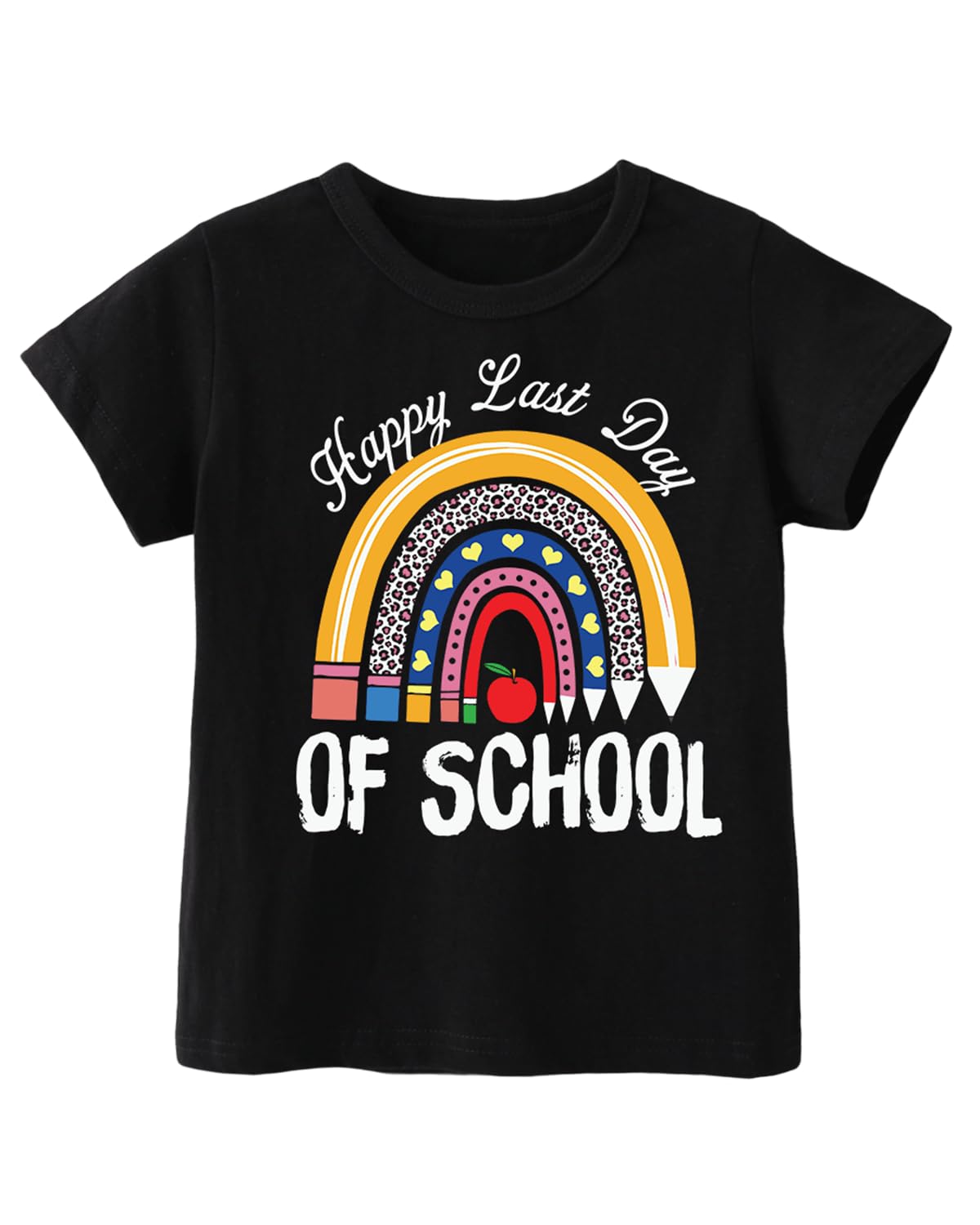 Last Day of School Shirt, Toddler Boys Girls Kids Graduation Shirts, Happy End of School Year Funny Graphic Tee Tops, 2-8T