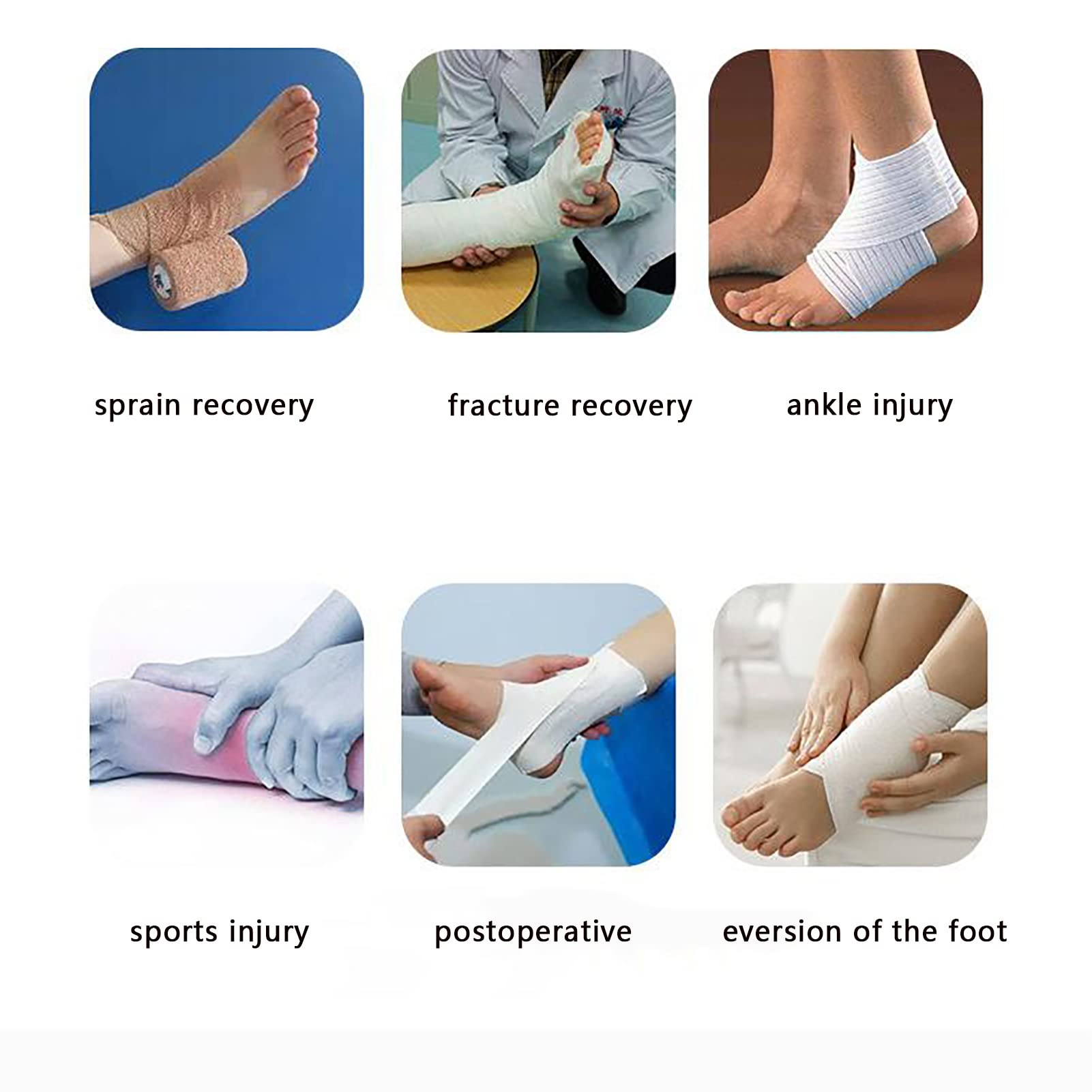 Tobillera ortopédica, soporte ajustable para pie caído, fascitis plantar, tendinitis de Aquiles, recuperación de lesiones