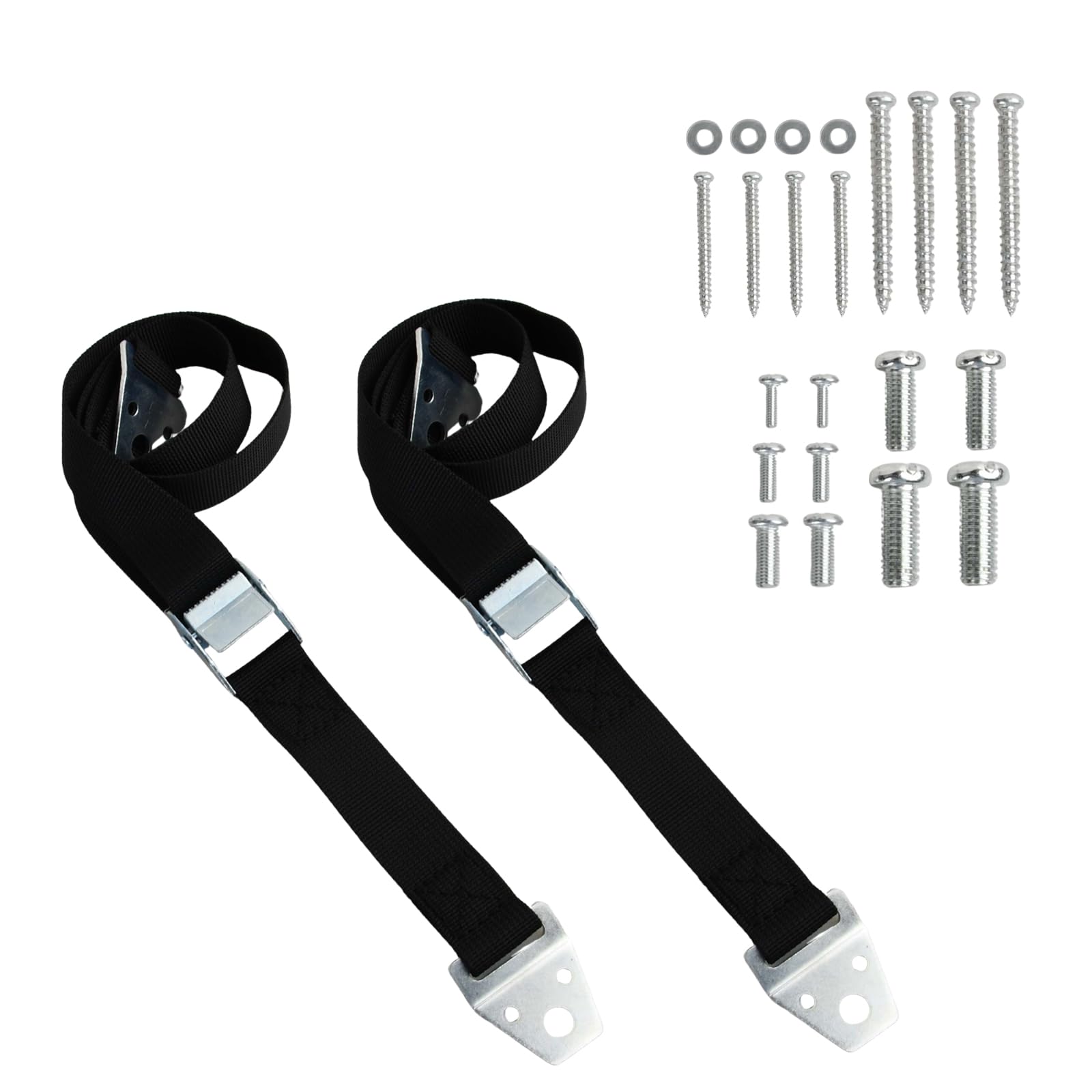 Heavy Duty TV and Furniture Anti-Tip Straps (Pack of 2) - All Metal, Adjustable Safety Wall Anchors for Baby Proofing, Flat Screen TV, Dresser, Bookcase, Cabinets - No Plastic Parts.