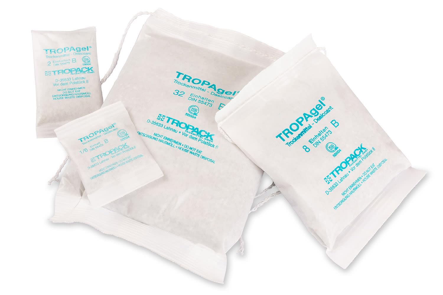 Trockenmittelbeutel, biologisch abbaubar, Abm (LxBxH): 150x140mm, 120 Beutel, Verpackungsheld