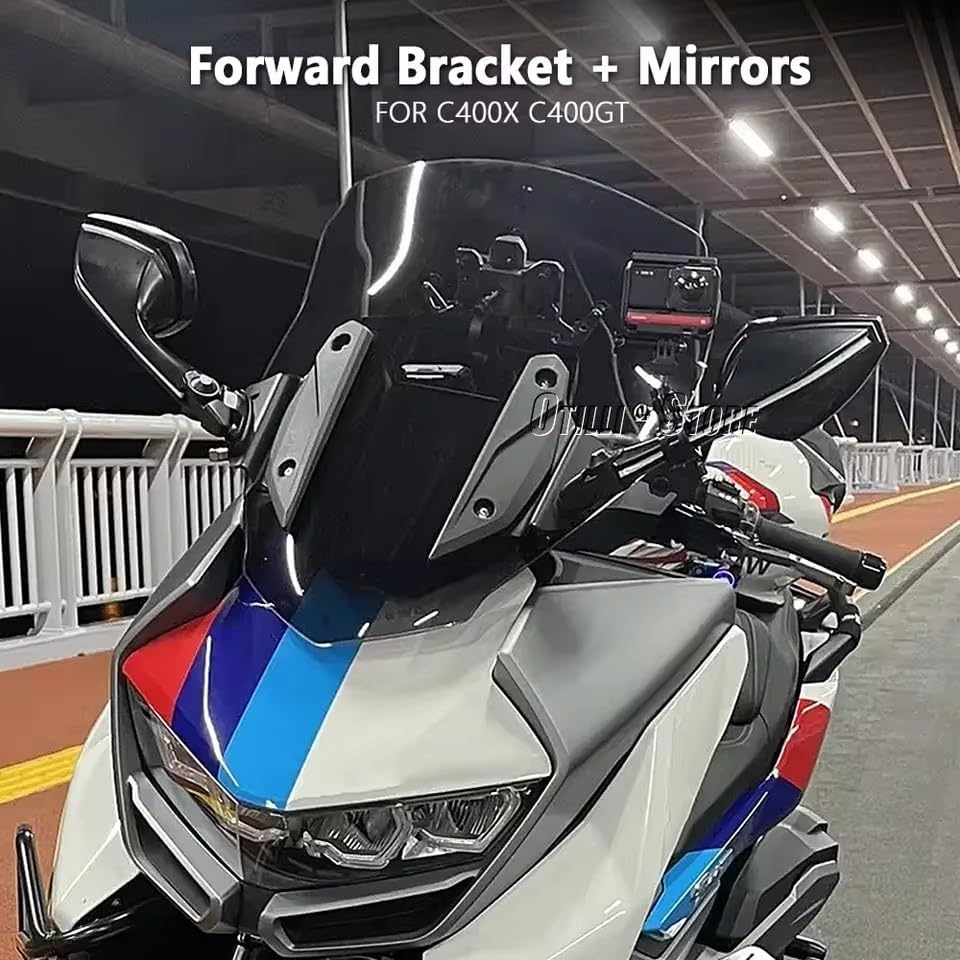 Motorcycle Accessories Rearview Mirrors Forward Bracket Mirror Hole Adapter for BMW C400GT c400gt C400 GT C400X c400x C 400 X (Bracket)