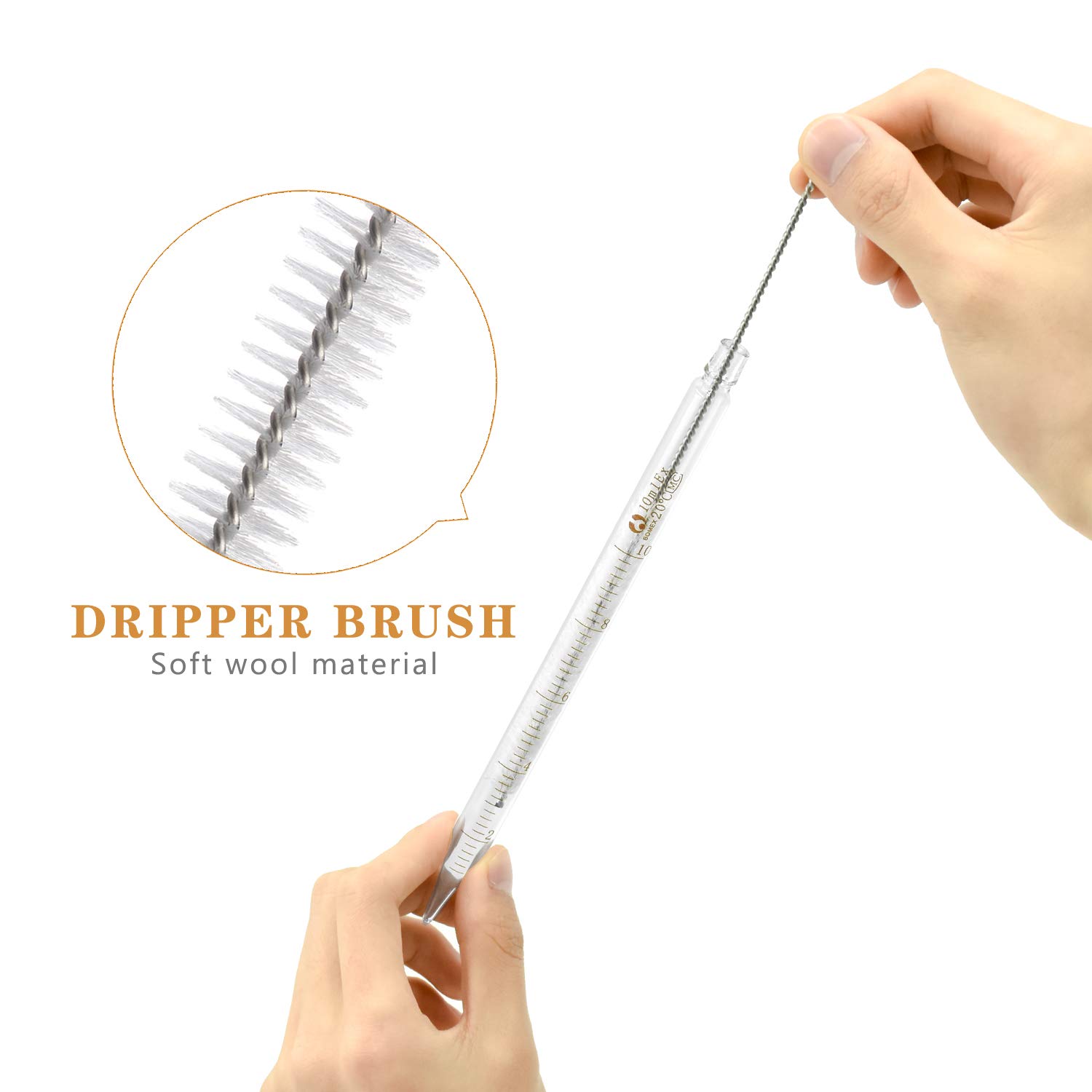 Set Pipette In Vetro Con Tappi In Silicone - 2ml, 5ml, 10ml, Graduate, Per Laboratorio O Hobby - Foto 7