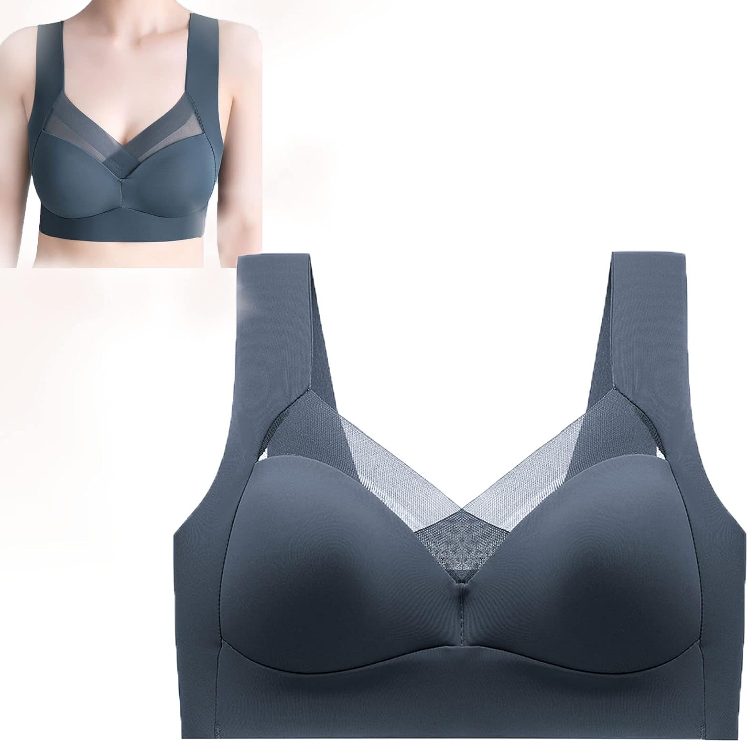 joeseemee Sujetador Zenchic -Sujetador De Copa Profunda De Moda, Filifit Sculpting Uplift Bra, El Sujetador Sin Aros Push Up De Verano Oculta La Grasa De La Espalda