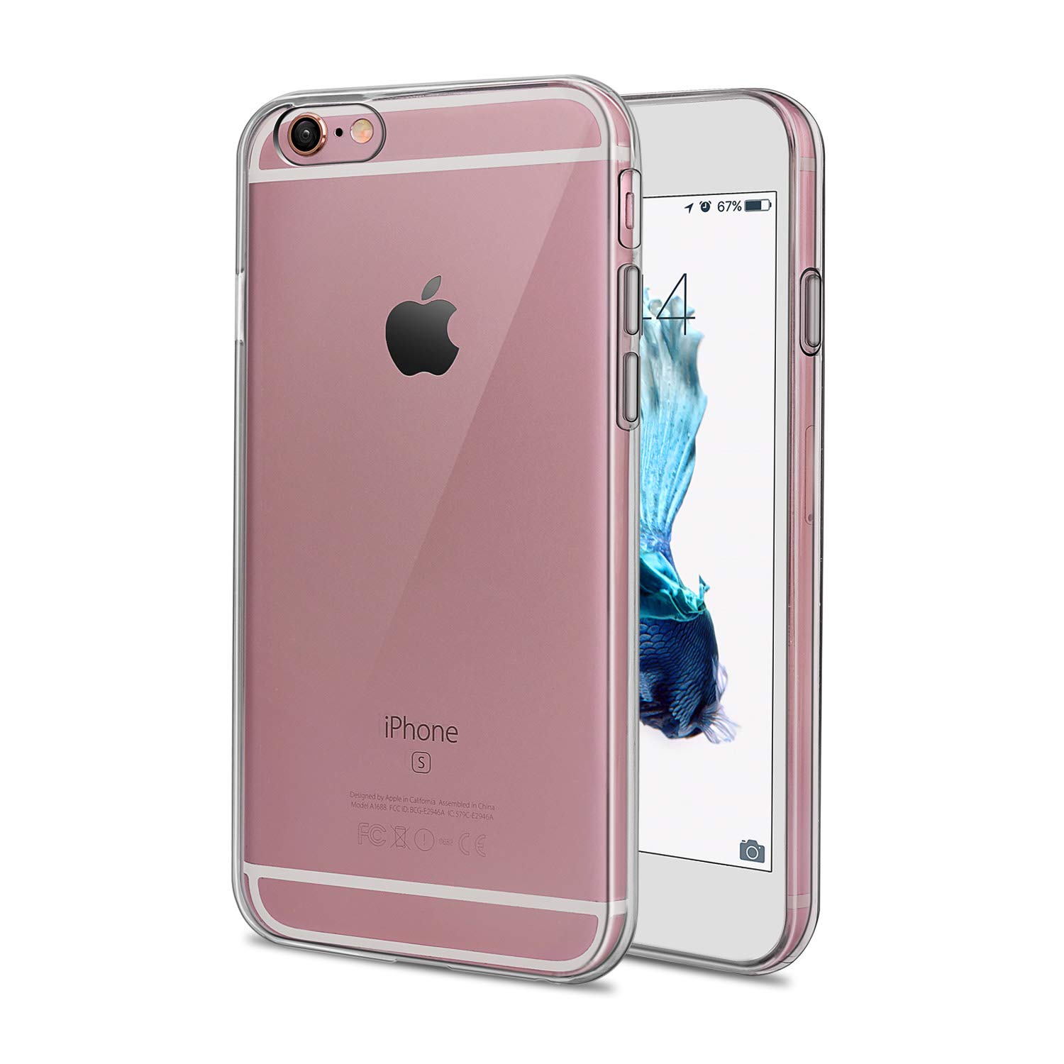 Diwangs iPhone 6 plus 6s plus Case Clear Shock Absorption Bumper and Anti Scratch Clear Back with Ultra Hybrid Soft TPU Protective iphone 6plus 6s plus Case-5.5inch (Transparent Black)